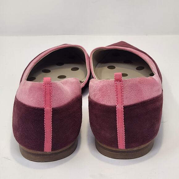 Boden Mauve Pink Suede D'Orsay Flats Women Size 41.5 US 9 Slip On Pointed Toe - Picture 7 of 10
